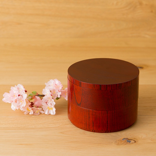 我戸幹男商店×AKOMEYA　欅のお弁当箱 赤 拭きうるし