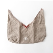 AKOMEYA Linen Lunch bag （BGｘWH） ベージュ×ホワイト ランチバッグ