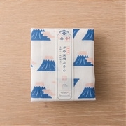 AKOMEYA オリジナル 日本製 かや生地ふきん　富士山　ブルー