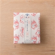 AKOMEYA オリジナル 日本製 かや生地ふきん　犬張り子　ピンク