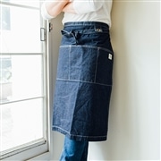 アコメヤオリジナル　デニムギャルソンエプロン　ネイビー