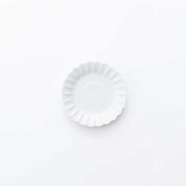 有田製窯　李朝白磁　菊型小皿