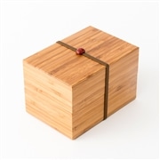 煤積層2段角弁当箱　赤