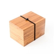 煤積層2段角弁当箱　黒