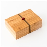 煤積層1段角弁当箱　赤