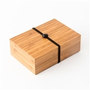 煤積層1段角弁当箱　黒