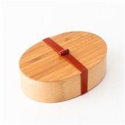 煤積層小判1段弁当箱　赤