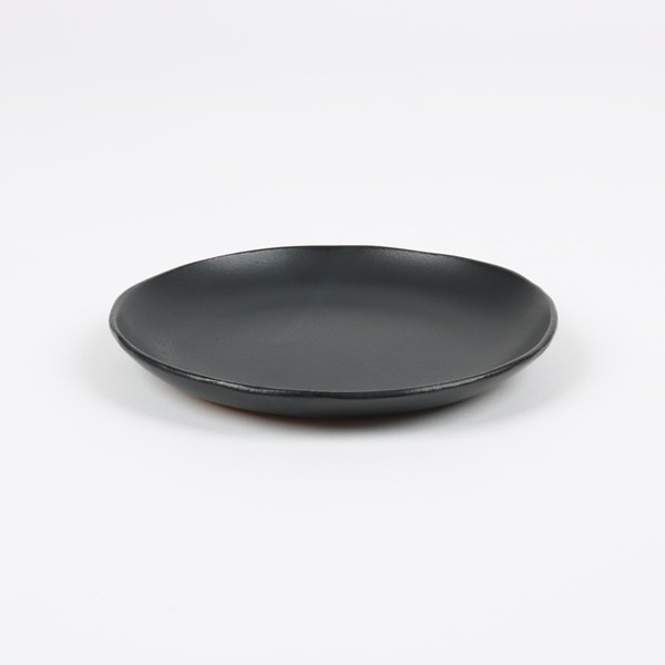 笠間焼向山窯　ヘルッカセラミカ　プレート13cm　ブラック