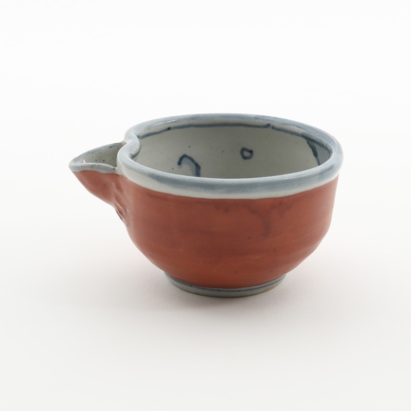 水月窯　染付赤絵　片口向付