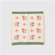 アコメヤオリジナル 吉祥文様 ガーゼ ミニタオル　犬張り子