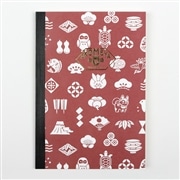 AKOMEYA A5糸綴じノート 吉祥文様 総柄 紅