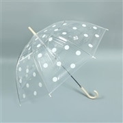 AKOMEYA ドット 傘　福良雀　ホワイト
