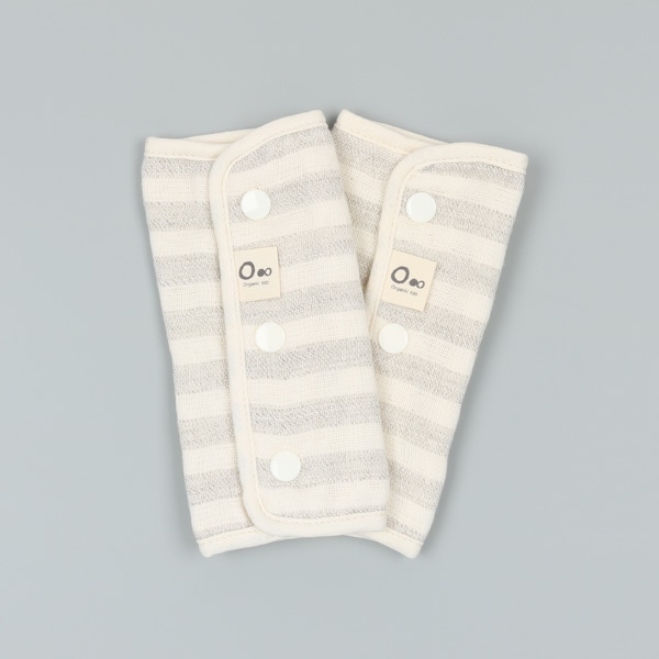 天衣無縫　スラブ 抱っこ紐肩ベルトカバー　グレー