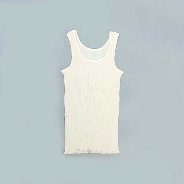 天衣無縫　リブオーガニックコットンタンクトップ キナリ