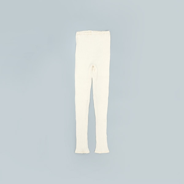 天衣無縫　リブオーガニックコットンロングパンツ キナリ