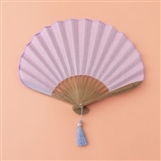 西川庄六商店×昇苑クミヒモ　扇子　アサムラサキ