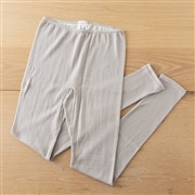 SUNAYAMA×AKOMEYA　冷えとりの定番　内側シルク、外側綿のしっとりなめらかリブレギンス