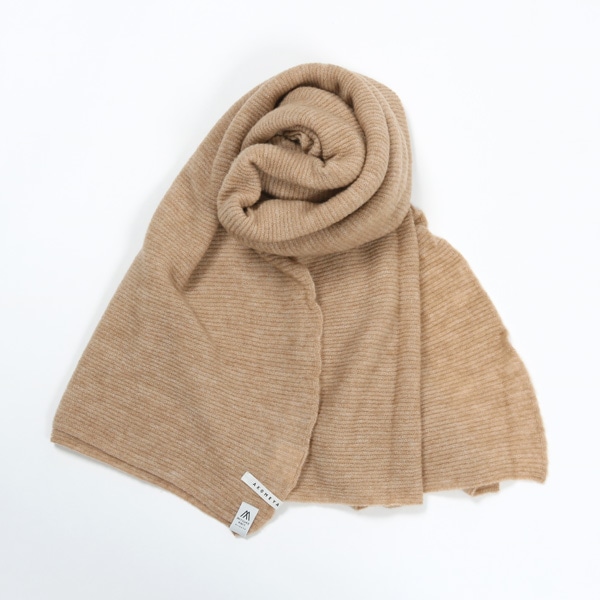 MITSUKE KNIT×AKOMEYA TOKYO　極上に柔らかいウールムートンストール　ベージュ