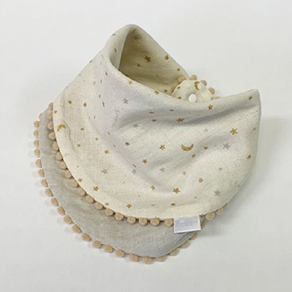 Leapepe　ポンポンビブ　スター　ホワイト