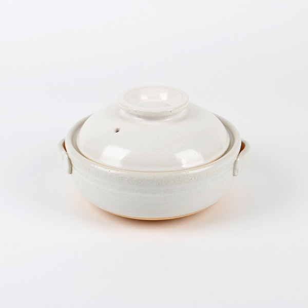 信楽焼 土鍋6号 志野釉