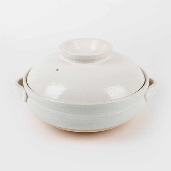 信楽焼 土鍋9号 志野釉