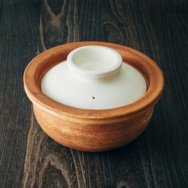 信楽焼ごはん鍋 1～3合（Circle Rice Pot White）