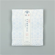 かや生地ふきん　花十字つなぎ　ライトブルー