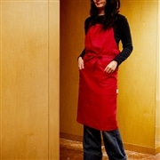 AKOMEYA　フレンチリネンエプロン(レッド)