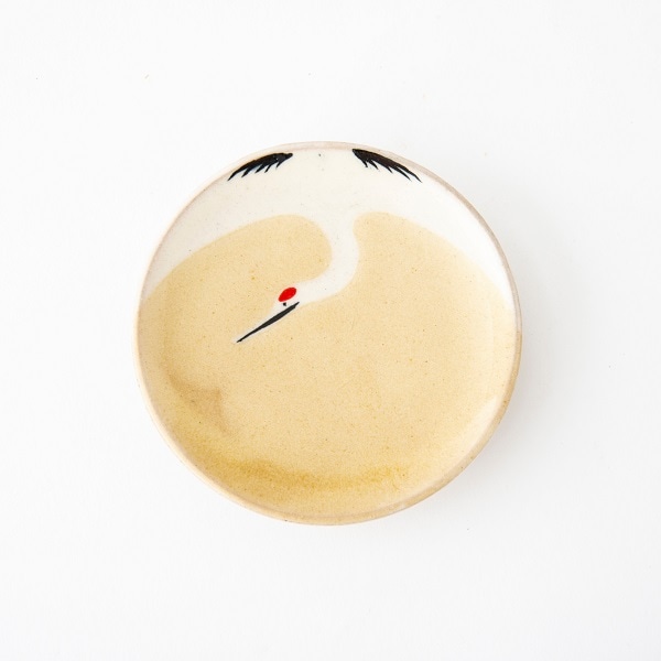 福島晋平　つる6寸豆皿