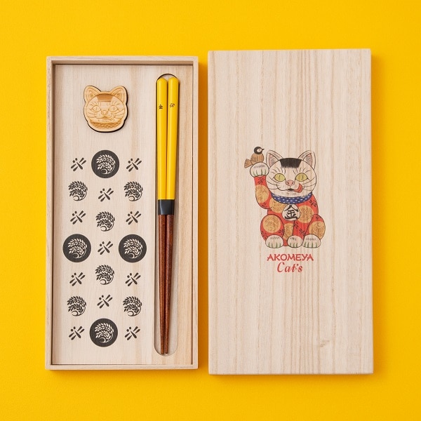 【2/15発売】AKOMEYA Cat's　箸セット　金