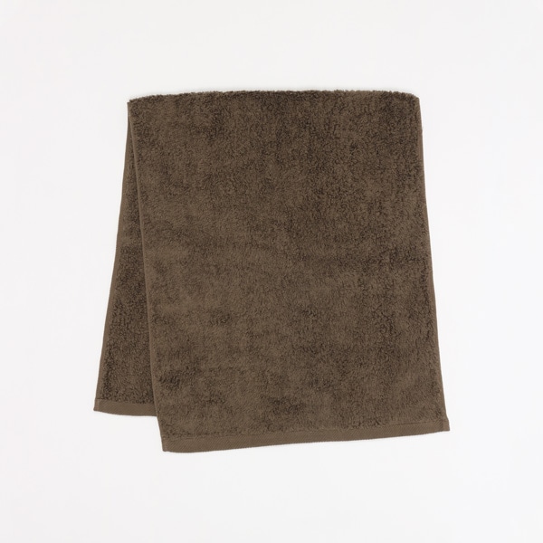 もっちりパイルフェイスタオル　ブラウン