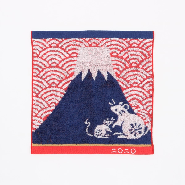 2020年　干支ねずみ　ミニタオル　ジャガード