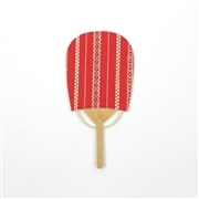 AKOMEYA 友禅紙豆うちわ　縞　あかね