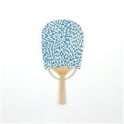 AKOMEYA 友禅紙豆うちわ　菊 青