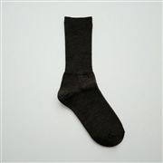 hakne メリノウールリブソックス　ブラウン