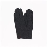 佩　手袋　杢ブラック