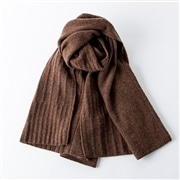 MITSUKE KNIT　着られる2wayリブストール　ブラウン