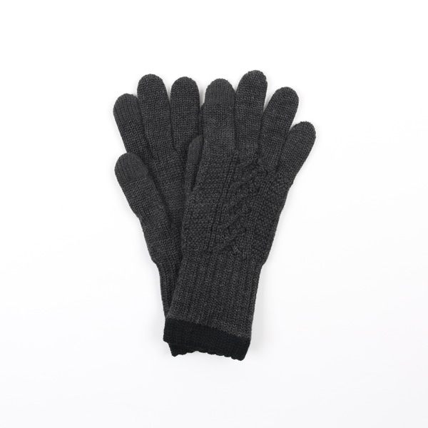 SUNAYAMA×AKOMEYA TOKYO　シルクダブルフェイスグローブ　グレー