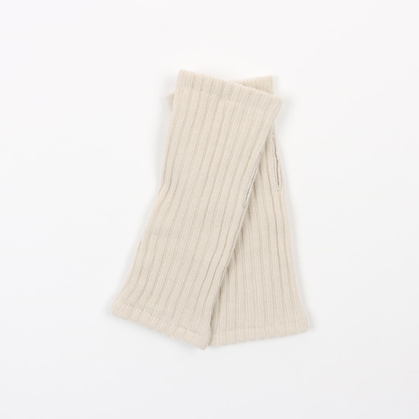 SUNAYAMA×AKOMEYA TOKYO　シルクダブルフェイスアームウォーマー　ベージュ