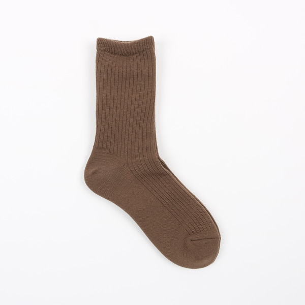 SUNAYAMA×AKOMEYA TOKYO　シルクダブルフェイスソックス　ブラウン