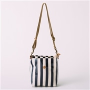 Folna×AKOMEYA 2wayビニール ショルダーバッグ ボーダー