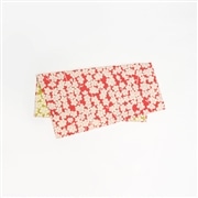 むす美チーフ 伊佐文様　両面枝垂桜　ピンク×グリーン