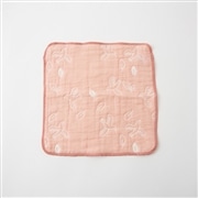 OVLOV ベビー　ハンカチ6重ガーゼ　ピースNEW　ライトピンク