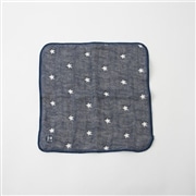 OVLOV ベビー　ハンカチ6重ガーゼ　ナイトスカイ　ネイビー