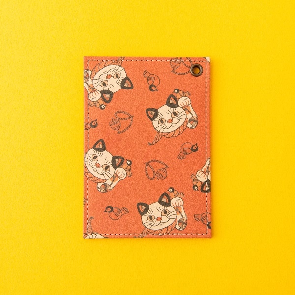 【2/15発売】AKOMEYA Cat's　パスケース　招　レッド