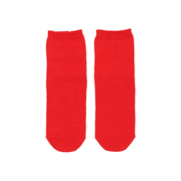 絹屋　極暖　先丸靴下　茜色