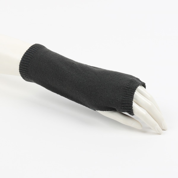 絹屋　極暖　アームウォーマー　墨