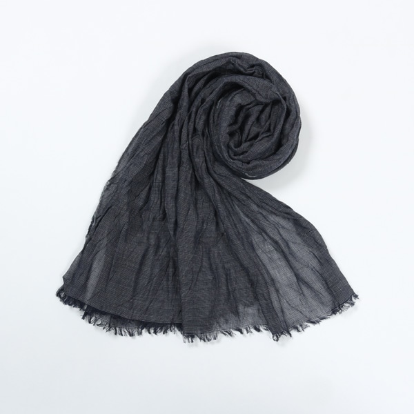 瀬戸内ガーゼマフラー　シャンブレー　濃紺