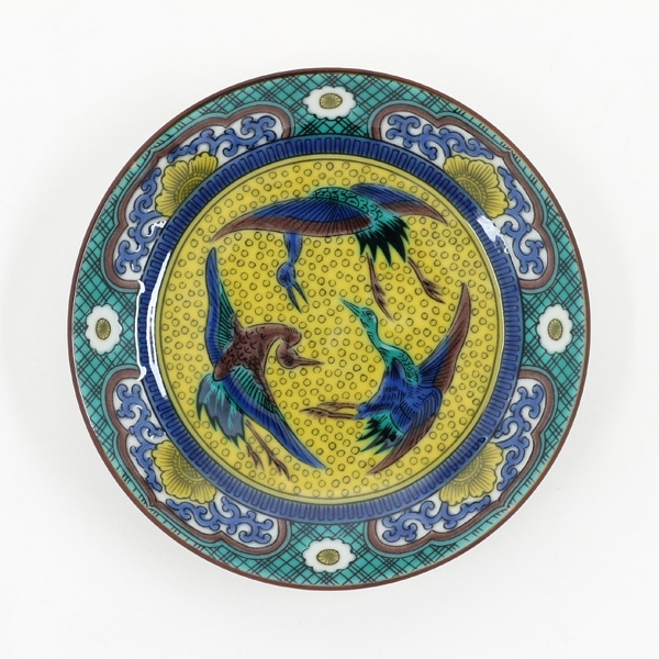 九谷焼 豆皿名品 吉田屋鶴図