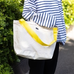 STANDARD SUPPLY/ YACHT TOTE M NATURAL×YELLOW